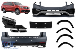 A Design package type 63 suitable for Mercedes GLS X166 2015-2018 with chrome elements and exhaust tips - ABBKM6027375