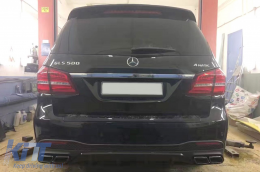 A Design package type 63 suitable for Mercedes GLS X166 2015-2018 with chrome elements and exhaust tips-image-6265421