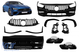 A Design package type GT63 with chrome/black grille type GT suitable for Mercedes A Design GT X290 4 Door Coupe after 2019 - ABMEBK6009674