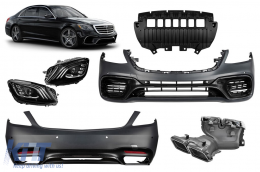 image-20-A Design package type S63 suitable for Mercedes S-Class W222 2017-2020 with LED headlights, without side skirts