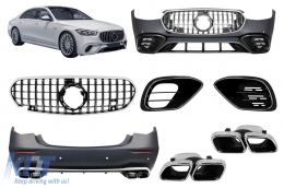 image-53-A Design package type S63 suitable for Mercedes S-Class W223 after 2020 with chrome elements