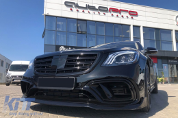 A Design package type S63 suitable for Mercedes S-Class W222 2017-2020, with headlights, taillights, side skirts for long wheelbase-image-6235971
