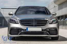 A Design package type S63 suitable for Mercedes S-Class W222 2017-2020, with headlights, taillights, grille, without side skirts-image-6235990