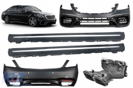A Design package type S63 suitable for Mercedes S-Class W222 2017-2020, with long base side skirts - ABBKM6027350