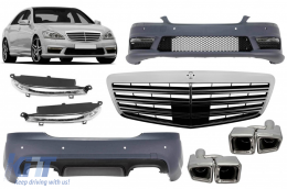 image-37-A Design package type S63 suitable for Mercedes S-Class W221 2006-2013 for short and long wheelbase, without thresholds