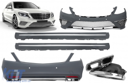 image-17-A Design package type S65 suitable for Mercedes S-Class W222 2013-2017, with long base side skirts