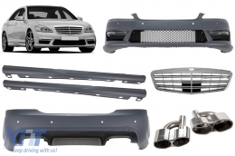 A Design package type S65 suitable for Mercedes S-Class W221 long wheelbase 2006-2013 with side skirts - ABBKM6020942