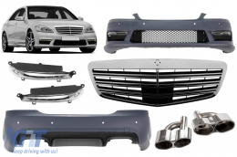 image-46-A Design package type S65 suitable for Mercedes S-Class W221 2006-2013 for short and long wheelbase, without side skirts