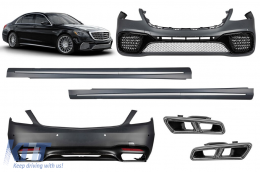 image-32-A Design package type S65 with side skirts suitable for Mercedes S-Class W222 2017-2020 long wheelbase