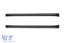 A Design type S63 side skirts suitable for Mercedes S-Class W223 long wheelbase after 2020, with chrome trims - ABMESS6009962
