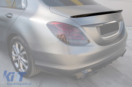 A Design type trunk spoiler suitable for Mercedes C-Class W205 2013-2020, unpainted