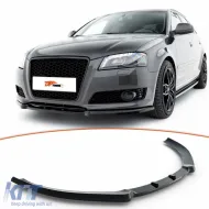 image-17-A3 8P Facelift Spoiler Anteriore Nero Lucido Vacuum / 2008 - 2012