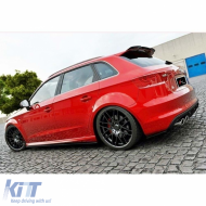 A3 8V HB S3/Sline Max Cap Spoiler Piano Black Vacuum Plastic / 2012-2019 - DTSA6027288
