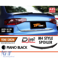image-34-A4 B8 M4 Style Spoiler Piano Black ABS / 2009-2015