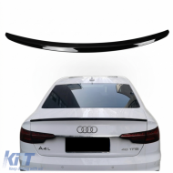 image-72-A4 B9 S4 Style Rear Trunk Spoiler Piano Black ABS / 2019-2021