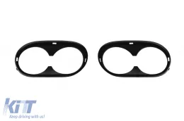 A45-Typ Diffusor mit schwarzen Endrohren geeignet für den hinteren A Design Stoßfänger an Mercedes A-Klasse W177 nach 2018 -oo--oo--image-6138073
