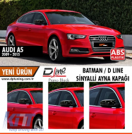 A5 B8 Batman Mirror Cover Piano Black / 2009-2015 - DTMCA6026384