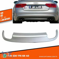 A5 B8 FL S5 Rear Diffuser Left+Right Double Outputs Matte Grey Surface ABS / 2011-2016 (Standart Bmp.) - DTRBDA6026038