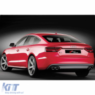 A5 B8 S5 Style Rear Trunk Spoiler Piano Black Vacuum Plastic / 2007-2016 (4 Doors) - DTSA6026640