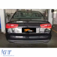 image-16-A6 C7 New Style Sline Diffuser Gray + Matte Black ABS / 2011-2015 + (Right Left Exhaust) (Standart Bmp)