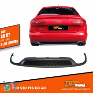 image-33-A6 SLine Diffuser Left+Right Double Outputs Grey ABS / 2012-2014 (Standart Bmp)
