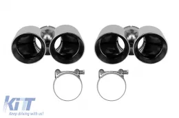 image-21-AB universelles Chrom-Doppel-Auspuffendrohr-Set, links und rechts