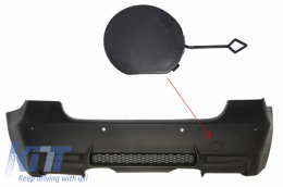 image-53-Abschlepphaken Abdeckung Stoßstange für BMW E90 04-11 Mittlerer Auspuff M3 Look