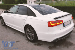ABT type trunk spoiler suitable for Audi A6 sedan 2011-2018, unpainted-image-6227707