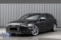 Долна решетка на Броня ACC Покрива Странични решетки подходящи за Audi A6 C7 4G S Line Facelift (2015-2018) Хром Edition-image-6068858