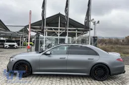 Accesorios Brabus adecuados para el parachoques delantero y trasero A Design en Mercedes Clase S W223 después de 2020 con salidas de escape-image-6149957