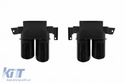 Accessoires Brabus adaptés pour le pare-chocs avant et arrière A Design sur Mercedes Classe S W223 après 2020 avec embouts d'échappement-image-6149949