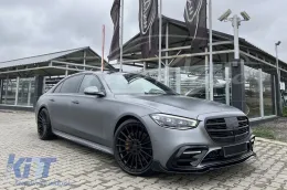 Accessoires Brabus adaptés pour le pare-chocs avant et arrière A Design sur Mercedes Classe S W223 après 2020 avec embouts d'échappement-image-6149956