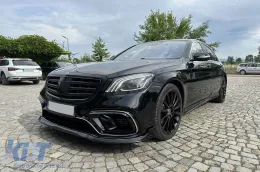 Accessoires Brabus pour pare-chocs avant et arrière A Design, adaptés pour Mercedes S-Class W222 2017-2020 avec embouts d'échappement-image-6148295