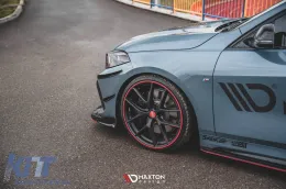 Accessoires latéraux Maxton Design adaptés au pare-chocs M Technik, M135i pour BMW Série 1 F40 après 2019, laqué noir-image-6143371