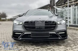 Accessori Brabus adatti per paraurti anteriore e posteriore A Design su Mercedes Classe S W223 dopo il 2020 con terminali di scarico-image-6149955
