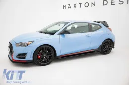 Accessori Maxton Design Street Pro tipo adatti per Hyundai Veloster N 2018-2022, nero opaco-image-6237428