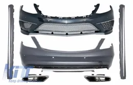 image-46-Achevée Body Kit Échappement Conseils Chrome pour MERCEDES S W222 13-07.17 S65 Look LWB