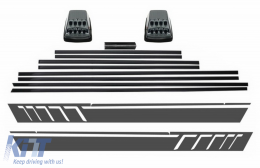 image-18-Add On Door Moldings Strips with Side Decals Sticker Vinyl Dark Grey and Turning Lights suitable for MercedesG-Class W463 (1989-2015)