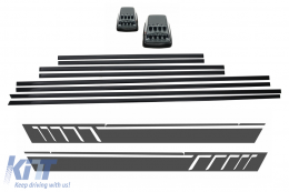 image-37-Add On Door Moldings Strips with Side Decals Sticker Vinyl Dark Grey and Turning Lights suitable for MercedesG-Class W463 (1989-2015)