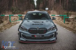 Add-on laterali Maxton Design adatti per paraurti M Technik, M135i per BMW Serie 1 F40 dopo il 2019, verniciato di nero-image-6143373