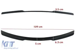 Add-On Roof Spoiler Cap suitable for Audi Q8 SUV (2018-up) Sport Design Piano Black-image-6086534
