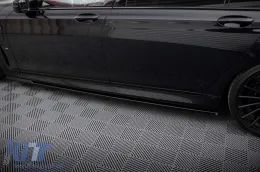 Additifs Maxton Design adaptés pour BMW Série 7 G12 avec pack M à empattement long après 2015, laqué noir-image-6236234