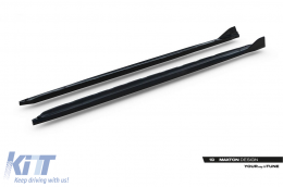 Additifs Maxton Design version 2 adaptés pour jupes latérales de type S-line sur Audi A6 S-Line C9 Avant après 2025, laque noire-image-6235649