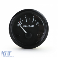 image-24-Additional instrument oil pressure analog black with holder youngtimer retro illuminated