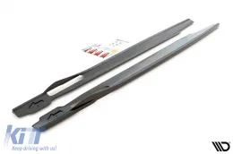 Additivi Maxton Design adatti per minigonne laterali M per BMW X6 G06 dopo il 2020, verniciato di nero-image-6236403