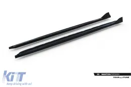 Additivi Maxton Design versione 2 adatti per minigonne laterali di tipo S-line su Audi A6 S-Line C9 Avant dopo il 2025, verniciatura nera-image-6235649