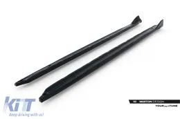 Additivi Maxton Design versione 2 adatti per minigonne laterali di tipo S-line su Audi A6 S-Line C9 Avant dopo il 2025, verniciatura nera-image-6235650