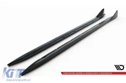 Additivi Maxton Design versione 3 adatti per minigonne laterali tipo CSL per BMW M4 G82 dopo il 2021, laccato nero-image-6236168