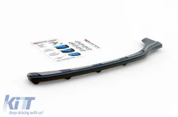 Additivo Maxton Design per diffusore con alette verticali, adatto per paraurti posteriore M Technik su BMW 3 Series E46 Coupe 1999-2003, verniciato di nero-image-6143424