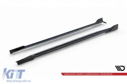 Adiciones de carbono Maxton Design adecuadas para faldones laterales BMW X5 G05 con paquete M 2018-2023, después de 2023-image-6144620